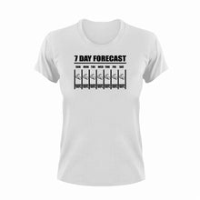 Load image into Gallery viewer, 7 Day Forecast 100% Gains Fitness T-Shirtfunny, gym, gymnast, gymnastics, Ladies, Mens, Unisex