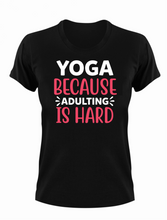 Load image into Gallery viewer, Yoga Adulting Classic Fit Unisex T-shirt. Birthday Christmas Gift Idea