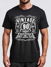 Load image into Gallery viewer, 90 Year Old Birthday T-shirt Est Born in 1935 Vintage Aged to Perfection