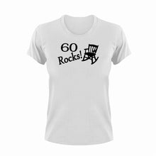 Load image into Gallery viewer, 60 Rocks! T-Shirtfamily, grandma, grandpa, Ladies, Mens, music, old, rock, Unisex