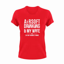Load image into Gallery viewer, Airsoft Drinking And My Wife Funny T-Shirtairsoft, alcohol, drinking, drinking and my wife, funny, Ladies, marriage, Mens, Unisex, wife