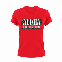 Load image into Gallery viewer, Aloha surfing time T-Shirtaloha, Ladies, Mens, surfboarder, surfing, Unisex, vacation