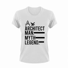 Load image into Gallery viewer, Architect Man Myth Legend Novelty T-Shirtarchitect, funny, Ladies, Mens, motivation, motivational, Unisex