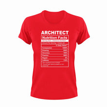 Load image into Gallery viewer, Architect Nutrition Facts Novelty T-Shirtarchitect, funny, Ladies, Mens, Nutrition Facts, Unisex