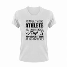 Load image into Gallery viewer, Strong Athlete T-Shirtathlete, Behind every, family, Ladies, Mens, running, sport, strong, Unisex