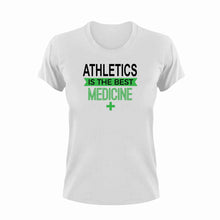 Load image into Gallery viewer, Athletics is the best medicine T-Shirtathlete, athletics, Ladies, medicine, Mens, sport, the best medicine, Unisex