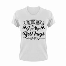 Load image into Gallery viewer, Auntie Hugs Are The Best Hugs Novelty T-Shirtaunt, cute, family, hugs, Ladies, Mens, Unisex