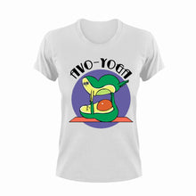 Load image into Gallery viewer, Avo-Yoga T-Shirtaerial yoga, avocado, food, hot yoga, Ladies, Mens, Unisex, yoga