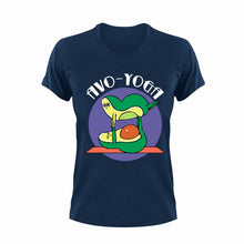 Load image into Gallery viewer, Avo-Yoga T-Shirtaerial yoga, avocado, food, hot yoga, Ladies, Mens, Unisex, yoga