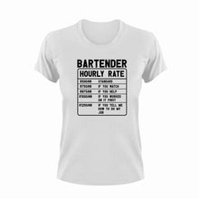 Load image into Gallery viewer, Bartender Hourly Rate Novelty T-ShirtBar, Barkeeper, funny, Hourly Rate, hourly rates, Ladies, Mens, Unisex