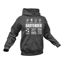 Load image into Gallery viewer, Bartender Contents Inside Hoodie - Makes a Great Gift for that Someone Special