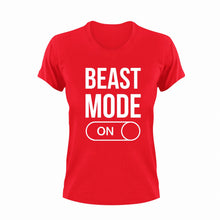 Load image into Gallery viewer, Beast mode on T-Shirtbeast, gym, Ladies, Mens, Unisex, weights