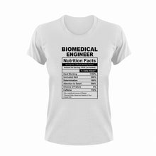 Load image into Gallery viewer, Biomedical Engineer Nutrition Facts Novelty T-ShirtBiomedical, biomedical engineer, funny, Ladies, Mens, Nutrition Facts, Unisex