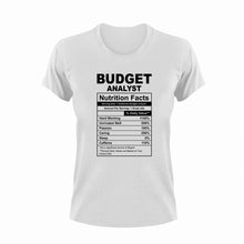 Load image into Gallery viewer, Budget Analyst Hourly Rate Novelty T-ShirtBudget, funny, Hourly Rate, hourly rates, Ladies, Mens, Nutrition Facts, Unisex