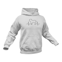 Load image into Gallery viewer, Bulldog Heartbeat Cotton Hoodie - Unique Dog Owners Gift Idea