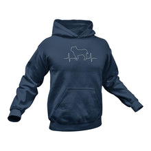 Load image into Gallery viewer, Bulldog Heartbeat Cotton Hoodie - Unique Dog Owners Gift Idea