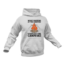 Load image into Gallery viewer, What Happens at the Campfire Hoodie - Best Hiking Camping Birthday Gift or Christmas Present