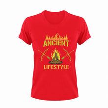Load image into Gallery viewer, Ancient Lifestyle T-Shirtancient, bow, camp, camper, campfire, camping, hunting, Ladies, lifestyle, Mens, Unisex