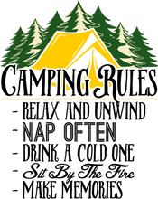 Load image into Gallery viewer, Camping Rules Outdoor Hoodie - Gift Idea