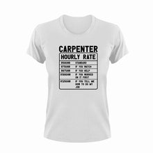 Load image into Gallery viewer, Carpenter Hourly Rate Novelty T-ShirtCarpenter, funny, Hourly Rate, hourly rates, Ladies, Mens, Unisex