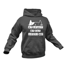 Load image into Gallery viewer, At least my cat loves me Hoodie - Gift Idea for