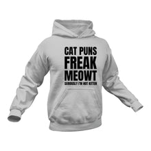 Load image into Gallery viewer, Cat Puns - Unique Cotton Hoodie - Best Idea for a Gift