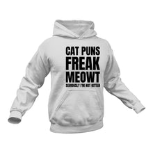 Load image into Gallery viewer, Cat Puns - Unique Cotton Hoodie - Best Idea for a Gift