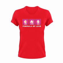 Load image into Gallery viewer, Cats - Formula Of Love Cute T-Shirtcat, cat mom, cute, funny, Ladies, Mens, pets, Unisex