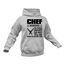 Load image into Gallery viewer, Chef - Warning Avoid Injury Hoodie