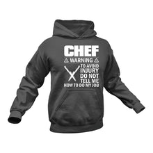 Load image into Gallery viewer, Chef - Warning Avoid Injury Hoodie