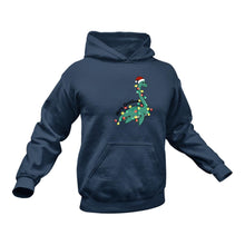 Load image into Gallery viewer, Christmas Dinosaur Hoodie - Best Birthday Gift or Christmas Present