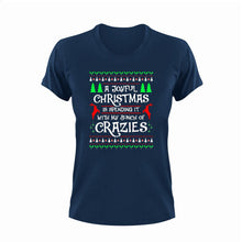 Load image into Gallery viewer, A joyful Christmas is spending it with a bunch of crazies T-Shirtchristmas, crazy, funny, joy, Ladies, Mens, Unisex