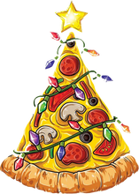 Load image into Gallery viewer, Christmas Pizza Slice Hoodie - Ideal Gift For a Birthday or Christmas