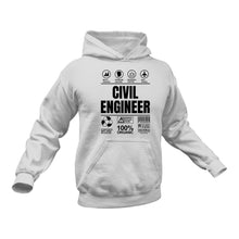 Load image into Gallery viewer, Civil Engineer Contents Inside Hoodie - Makes a Great Gift for that Someone Special