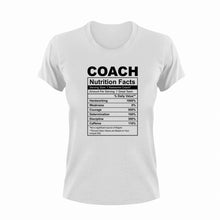 Load image into Gallery viewer, Coach Nutrition Facts Funny T-Shirtcoach, coaching, funny, Ladies, Mens, Nutrition Facts, sport, Unisex
