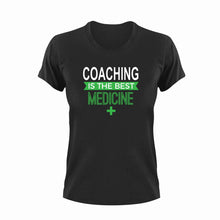 Load image into Gallery viewer, Coaching is the best medicine T-Shirtcoach, coaching, Ladies, medicine, Mens, sport, the best medicine, Unisex