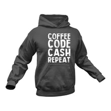 Load image into Gallery viewer, Coffee Code Cash Repeat Programmer Hoodie