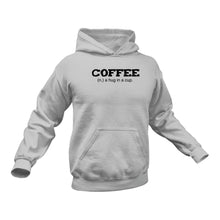 Load image into Gallery viewer, Coffee Hug in a cup Cotton Hoodie - Unique Coffee Drinker Gift Idea