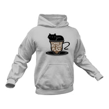 Load image into Gallery viewer, Coffee Cat Hoodie - Coffee Gift, Gifts for Coffee Lovers, Coffee Lover