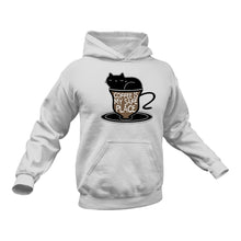Load image into Gallery viewer, Coffee Cat Hoodie - Coffee Gift, Gifts for Coffee Lovers, Coffee Lover