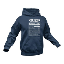 Load image into Gallery viewer, Costume Designer Nutritional Facts Hoodie - Best gift Idea for a Costume Designer