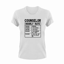 Load image into Gallery viewer, Counselor Hourly Rate Funny T-ShirtCounselor, funny, Hourly Rate, hourly rates, Ladies, Mens, Unisex