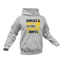 Load image into Gallery viewer, Horses and Boots are my Country Roots Hoodie