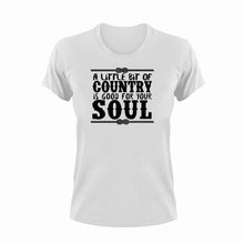 Load image into Gallery viewer, A little bit of country is good for your soul T-Shirtcountry, Ladies, Mens, music, soul, Unisex