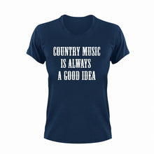 Load image into Gallery viewer, Country Music Is Always A Good Idea Novelty T-Shirtcountry, country music, good idea, Ladies, Mens, Unisex