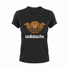 Load image into Gallery viewer, Adidachs T-Shirtadidas, dachshund, dog, dogs, Ladies, Mens, sport, Unisex