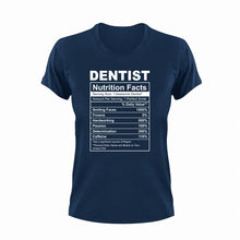 Load image into Gallery viewer, Dentist Nutrition Facts Funny T-ShirtDental, Dentist, funny, Ladies, Mens, Nutrition Facts, Unisex