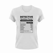 Load image into Gallery viewer, Detective Nutrition Facts Funny T-ShirtDetective, funny, Ladies, Mens, Nutrition Facts, Unisex