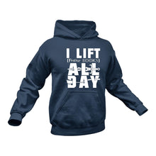 Load image into Gallery viewer, I Lift Fantasy Books All Day Hoodie - Book Readers Gift Idea