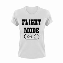 Load image into Gallery viewer, Flight Mode ON T-Shirtairplane, flight, Ladies, Mens, Mode On, pilot, Unisex